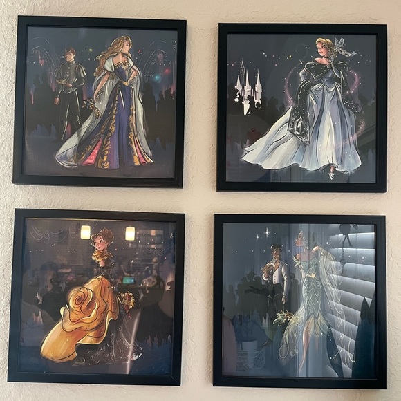 Princess Cinderella Disney Designer Midnight Masquerade Framed Lithograph Print - Picture 4 of 6